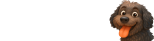 Logotipo blanco con ilustración de perrito – PerritosPerdidos.com